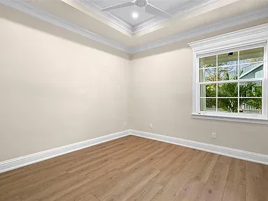 LVP bedroom tray ceiling 2 Holiday FL