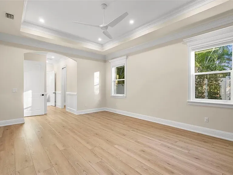 LVP master bedroom tray ceiling Holiday FL