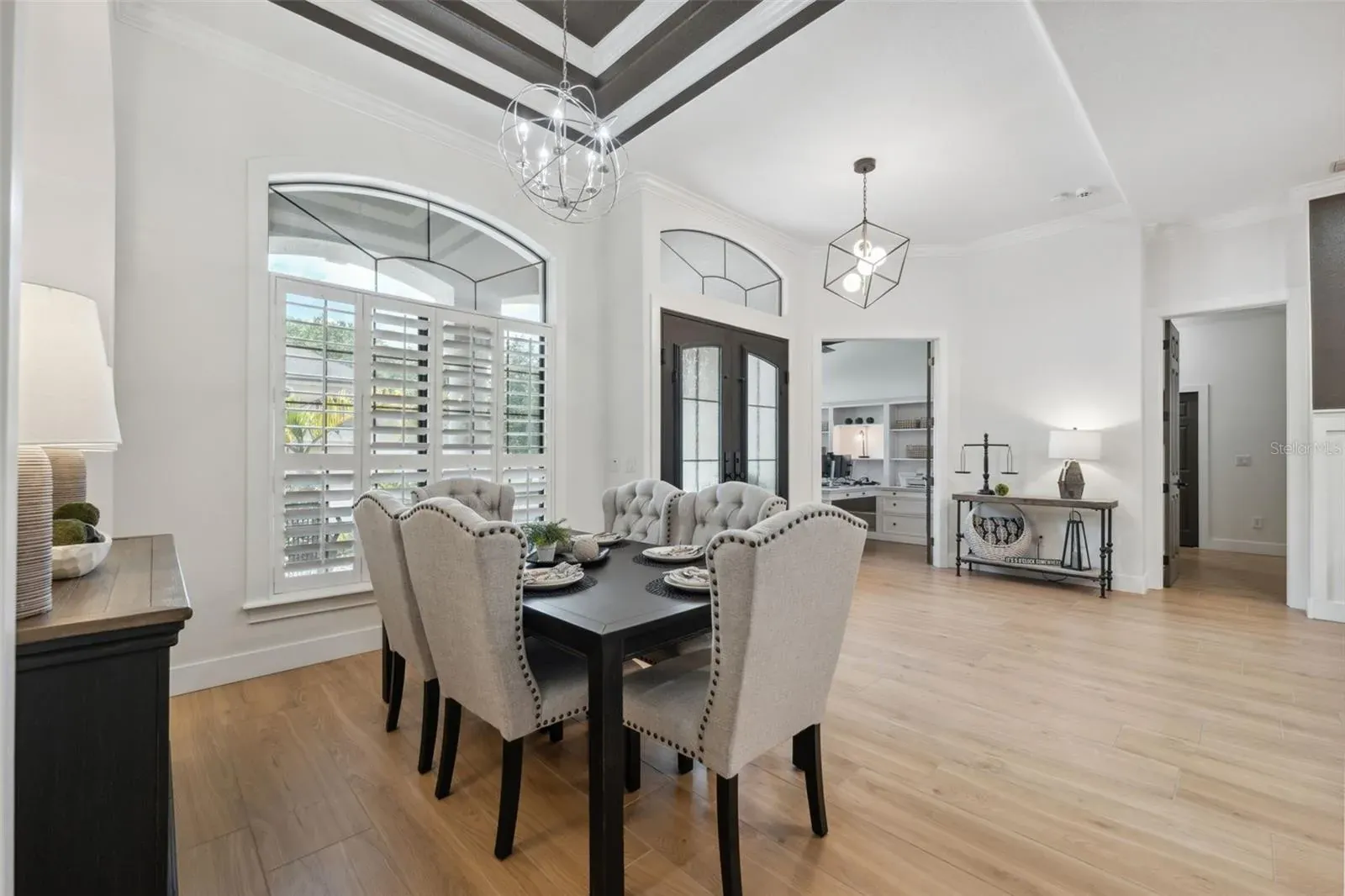 Wood-look tile formal dining room Holiday FL